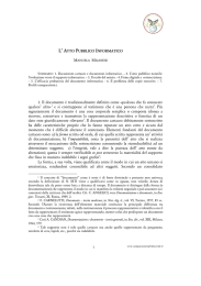 1. Il documento è tradizionalmente definito come «qualcosa che fa