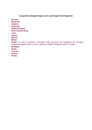 I programmi dettagliati degli eventi curati dagli Ordini