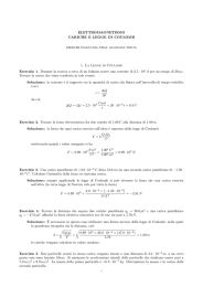 ELETTROMAGNETISMO CARICHE E LEGGE DI