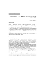 Usura bancaria. La C.M.S. non va inclusa nel