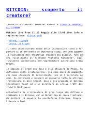 BITCOIN: scoperto il creatore?