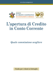 L`apertura di Credito in Conto Corrente