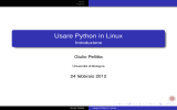 Usare Python in Linux - Università di Bologna