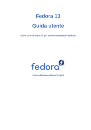 Guida utente - Come usare Fedora 13 per