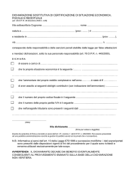 Autocertificazione Situazione Economica Fiscale