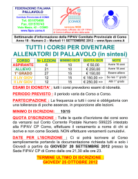 TUTTI I CORSI PER DIVENTARE ALLENATORI DI PALLAVOLO (in