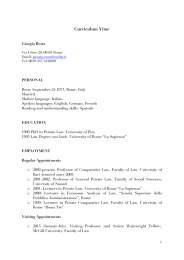 Curriculum Vitae - Portale dei Docenti