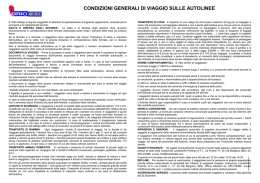 condizioni generali di viaggio sulle autolinee
