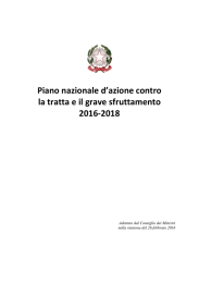 Piano nazionale d`azione contro la tratta e il grave