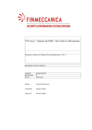 VTS Fase 2 - Manuale del PMIS