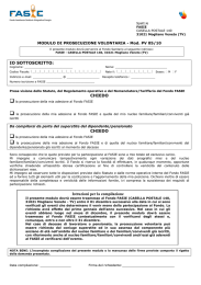 IO SOTTOSCRITTO: CHIEDO CHIEDO Istruzioni per la