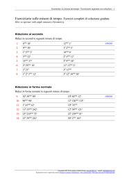 Eserciziario sulle misure di tempo. Esercizi completi di soluzione