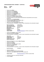 CONFIGURAZIONE GPRS / INTERNET – COOPVOCE Marca