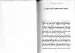 la cena di san gregorio magno