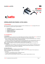 esatto operazioni di inizio anno 2012