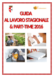 LAVORO STAGIONALE E PART-TIME 2016 in rev