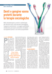 Denti e gengive vanno protetti durante le terapie oncologiche