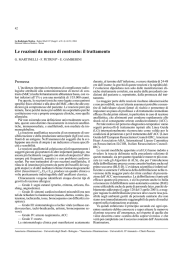 Le reazioni da mezzo di contrasto: il trattamento