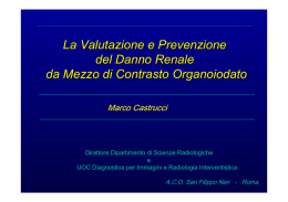 Il danno renale da mezzo organoiodato