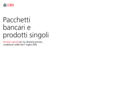 Pacchetti bancari e prodotti singoli
