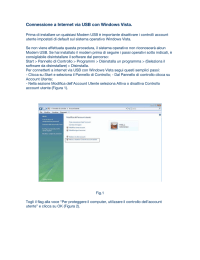 Connessione a Internet via USB con Windows Vista.