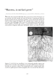 “Maestra, io mi farò prete”