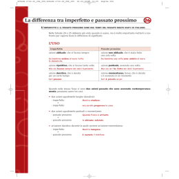 Scheda 26: La differenza tra imperfetto e passato prossimo