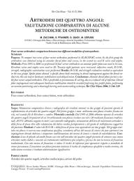 artrodesi dei quattro angoli: valutazione comparativa di