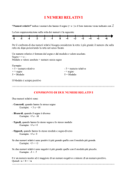 i numeri relativi