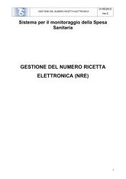 gestione del numero ricetta elettronica (nre)