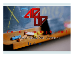 Corso di italiano per principianti Lezione 4