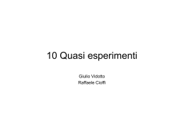 10 Quasi esperimenti