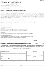 modulo fatturazione pedaggi