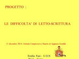 le difficolta` di letto-scrittura - Primaria