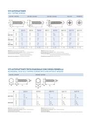VITI AUTOFILETTANTI TESTA ESAGONALE CON E SENZA