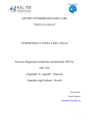 GRUPPO INTERDISCIPLINARE CURE “TESTA E COLLO” TUMORI