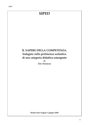 Il sapere della competenza – Damiano E.