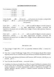 Accordo di rete di scopo - Ufficio Scolastico Regionale per l`Umbria