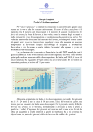 Perché c`è la disoccupazione - Accademia Nazionale dei Lincei