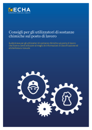 Consigli per gli utilizzatori di sostanze chimiche sul posto di