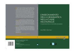 L`INSEGNAMENTO DELLA GRAMMATICA NELLA CLASSE