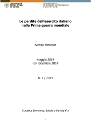 Le perdite dell`esercito italiano nella Prima guerra mondiale