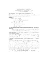 Insiemi compatti in spazi metrici