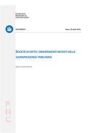 società di fatto:orientamenti recenti della giurisprudenza tributaria