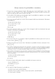 Alcuni esercizi di probabilità e statistica