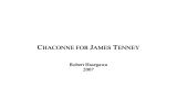 CHACONNE FOR JAMES TENNEY