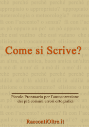 Come si Scrive? - linea didattica