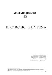 Il carcere e la pena: brevi cenni di evoluzione storica