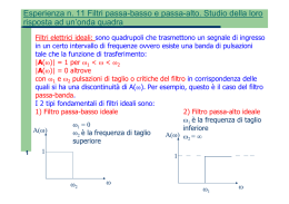 Filtri passa-basso e passa-alto