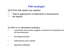 Introduzione Filtri  - Ingegneria elettrica ed elettronica